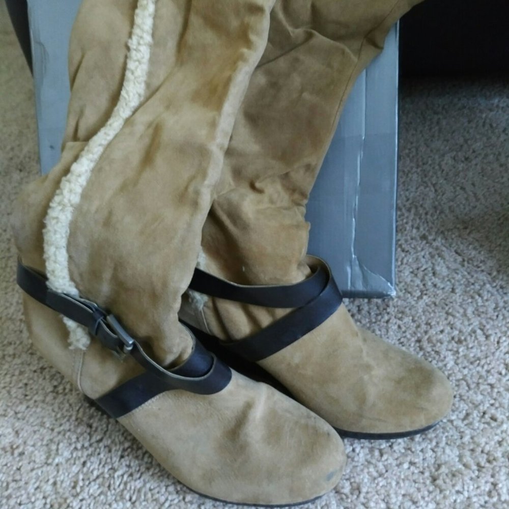STUDIO PAOLO WEDGE KNEE HIGH BOOTS